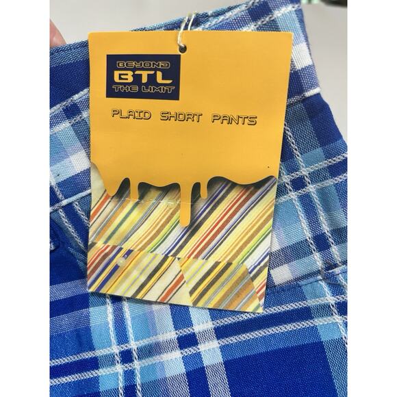 Beyond The Limit Bermuda Size 20 Blue Plaid Skate BTL Mens‎ Shorts - Picture 4 of 12